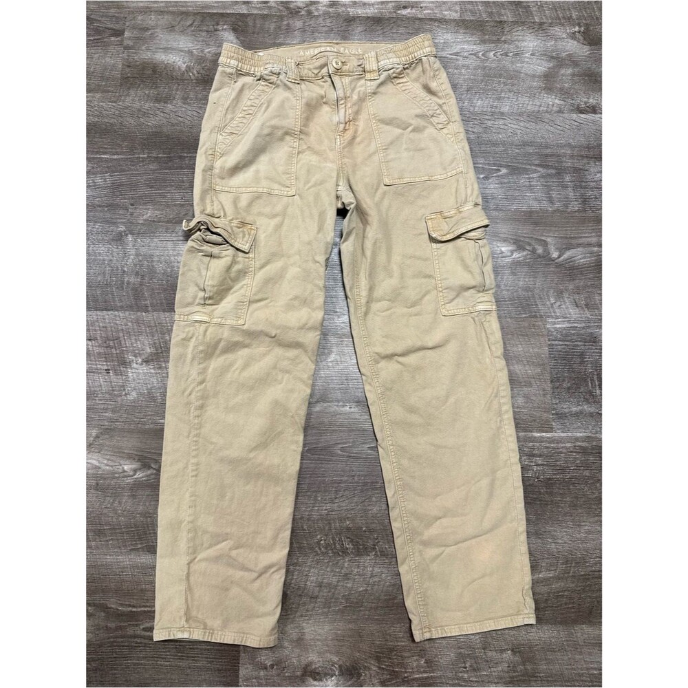 American Eagle Khaki Color Cargo Pants Size 10 Regular